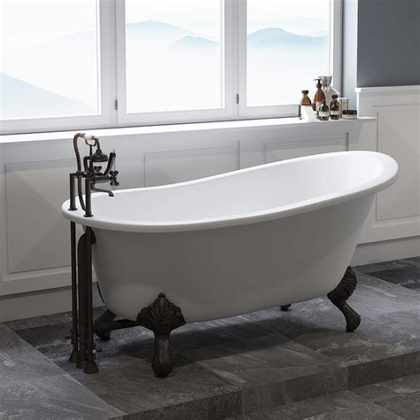 Vintage tub bath - Buy in monthly payments with Affirm on orders over $50. Learn more. Item #: RM12-488NB-S-S. Free Shipping! Add to Compare. Cora 36 Inch Solid Oak Bathroom Vanity with Rectangular Undermount Sink - White. 0.0.